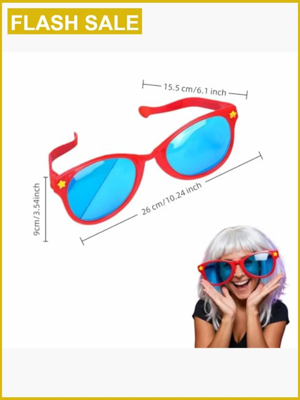 Giant Oversized Novelty Sunglasses for Parties, Cosplay & Events - Durable